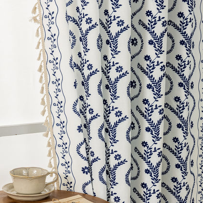 Bohemian style living room curtains