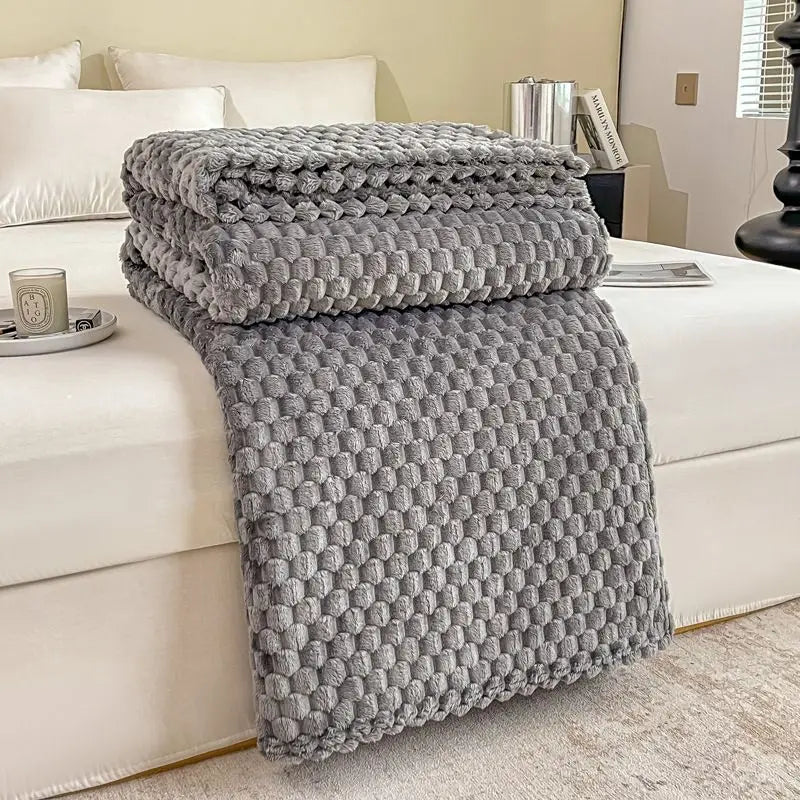 Plaid Jacquard Coral Fleece Blankets