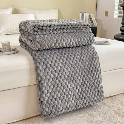 Plaid Jacquard Coral Fleece Blankets