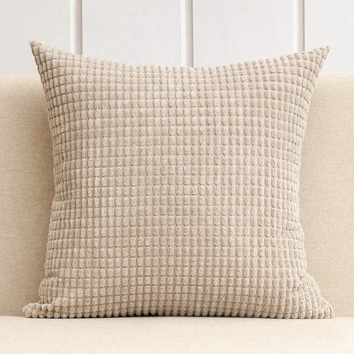 Soft Corduroy Corn Grain Decorative Throw Pillow Cover