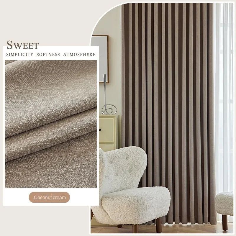 Modern Chenille Living Room Curtains