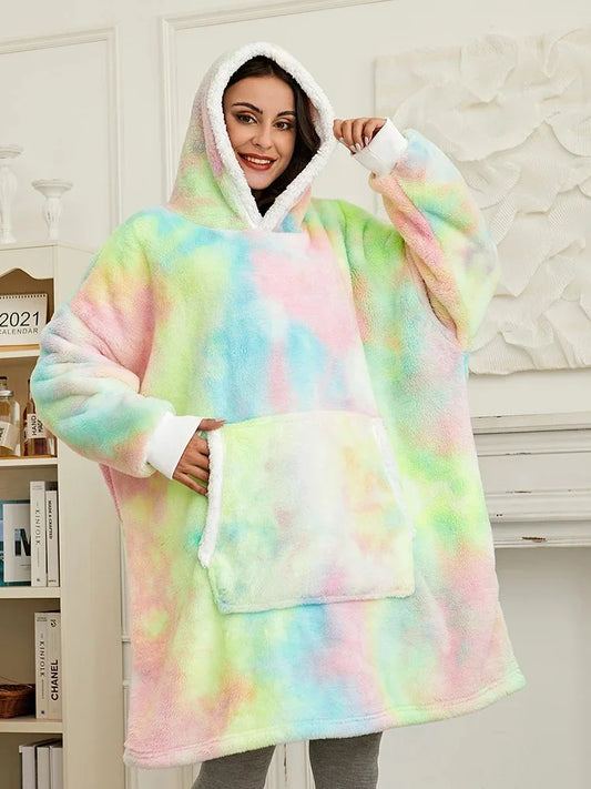 Hooded Blanket with Sleeves