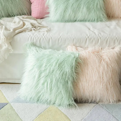 2 Piece White Plush Pillowcase