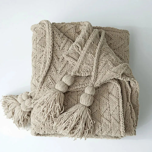 REGINA Chunky Knit Chenille Blankets