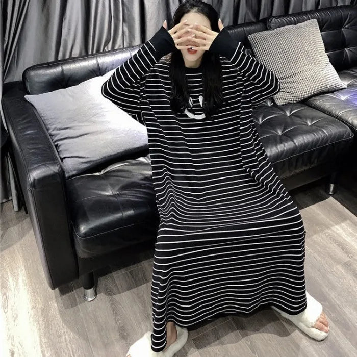 Striped Plus Size Pajamas Women