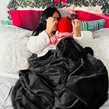 Fleece Blanket Queen Blanket Black