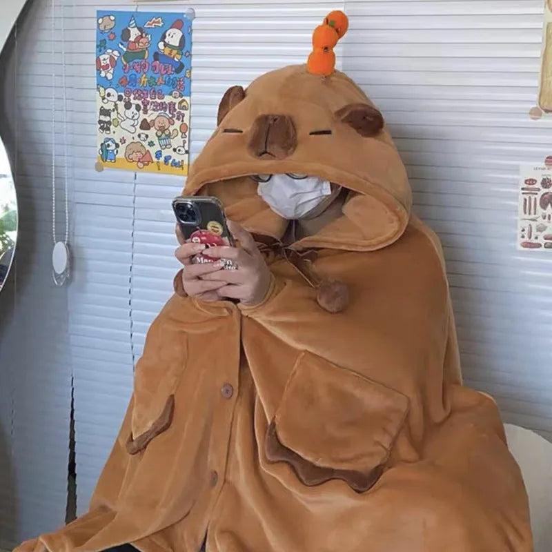 Cute Capybara, Shark, Fox and Bat Cosplay Cloak