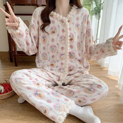 Coral Fleece Pajamas Women