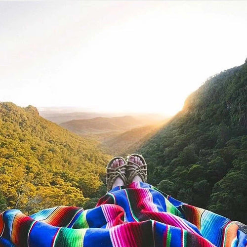 Bohemian style beach blanket