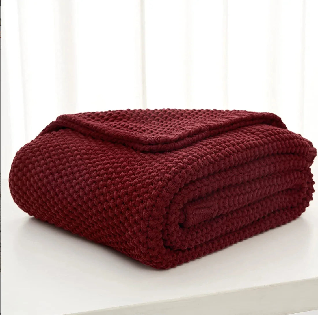 Knitted Blanket Chunky Throw Blanket