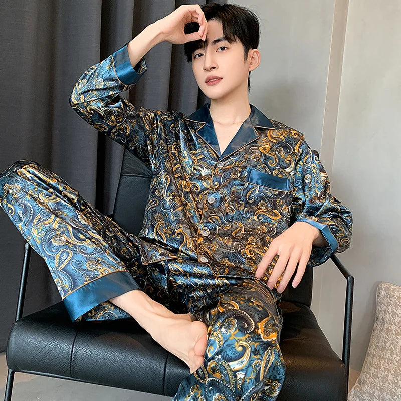 Silk Satin Pajamas for Men
