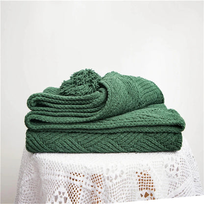 REGINA Chunky Knit Chenille Blankets