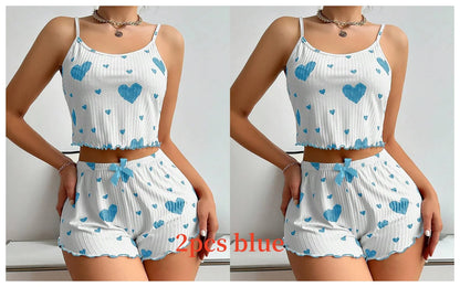 Women's Hearts Pajamas Set Sleepwear