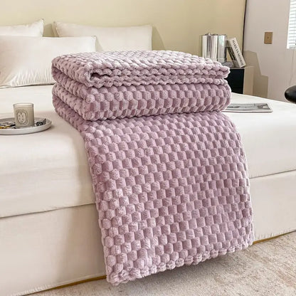 Plaid Jacquard Coral Fleece Blankets