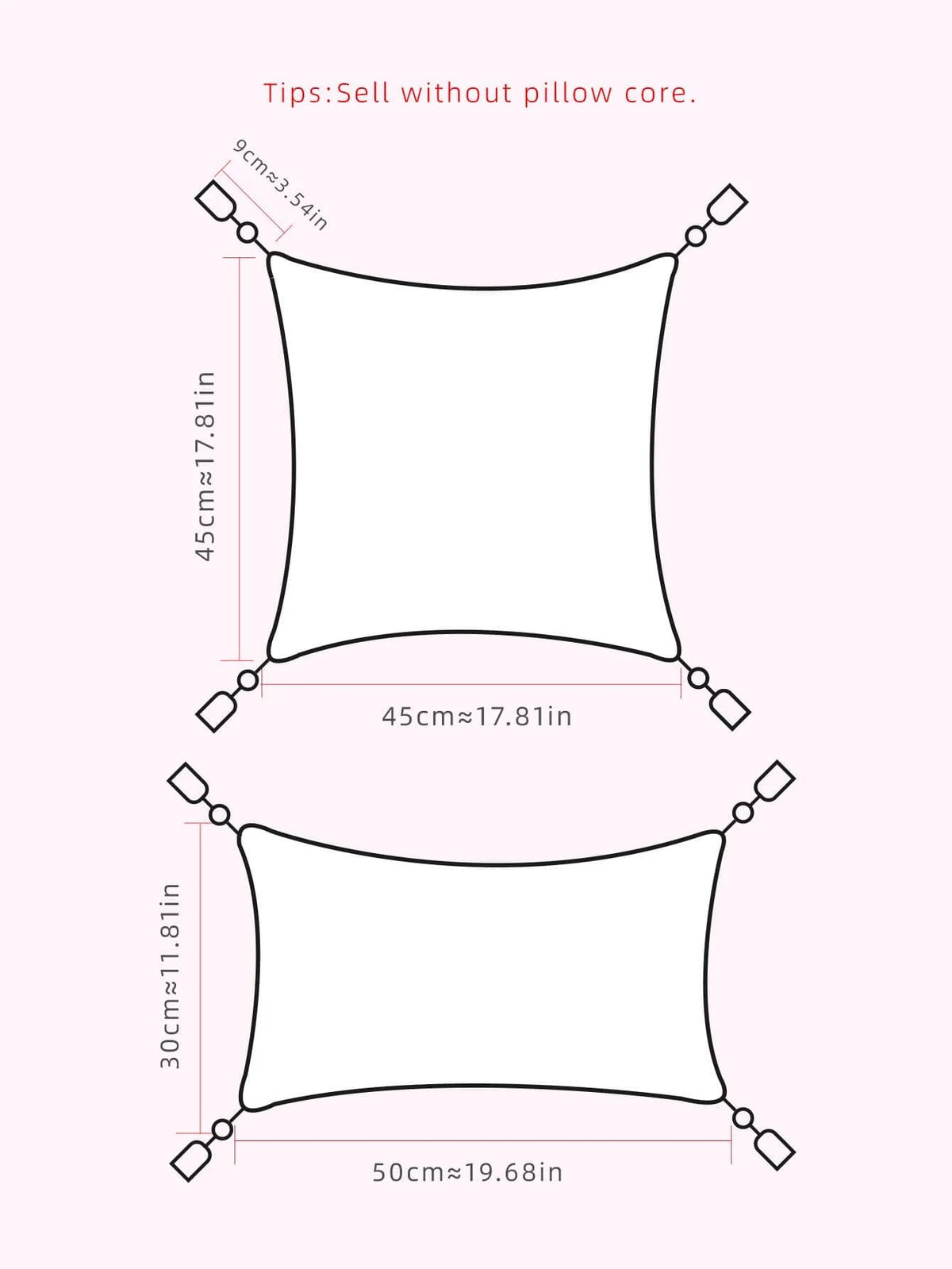 Throw Pillow Cover with Semicircular Geometric Patterns