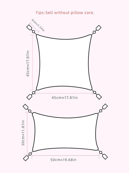 Throw Pillow Cover with Semicircular Geometric Patterns