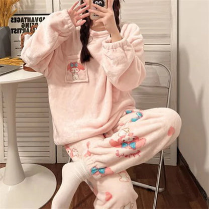 Hello Kitty Coral Fleece Pajama Pants