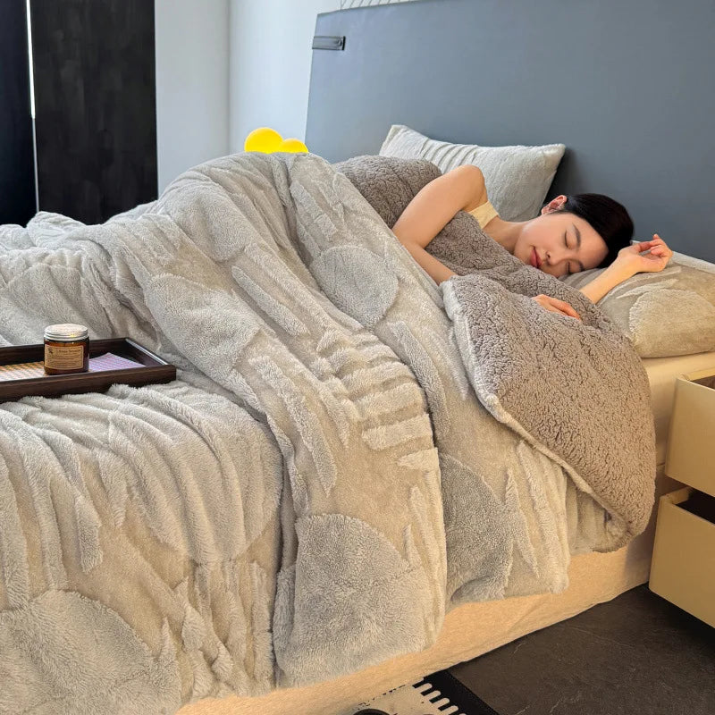 jacquard blanket thickened