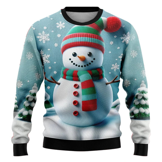 Snowman Graphic Ugly Christmas Sweaters