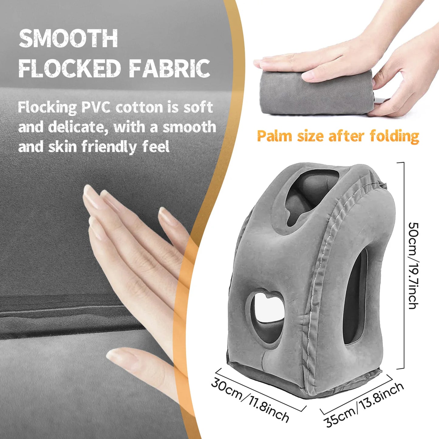 1pc Inflatable Travel Pillow