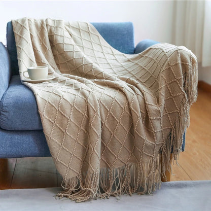 Orange Gift Knitted Throw Blankets