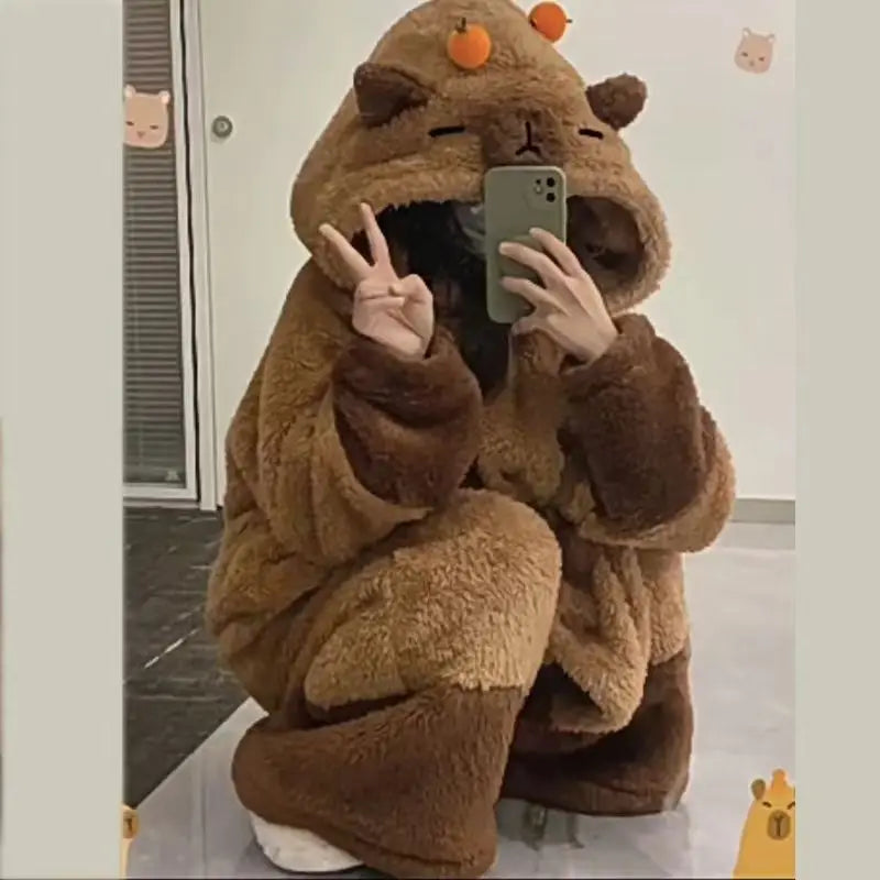 Adult Capybara Cosplay Halloween Costume