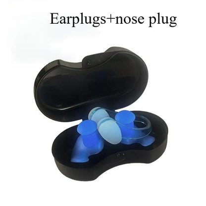 Swimming Silicone Earplugs Nose Clip Set