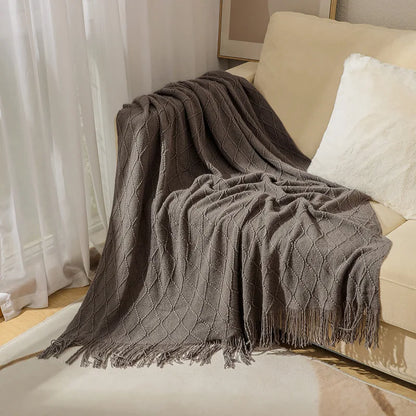 Orange Gift Knitted Throw Blankets