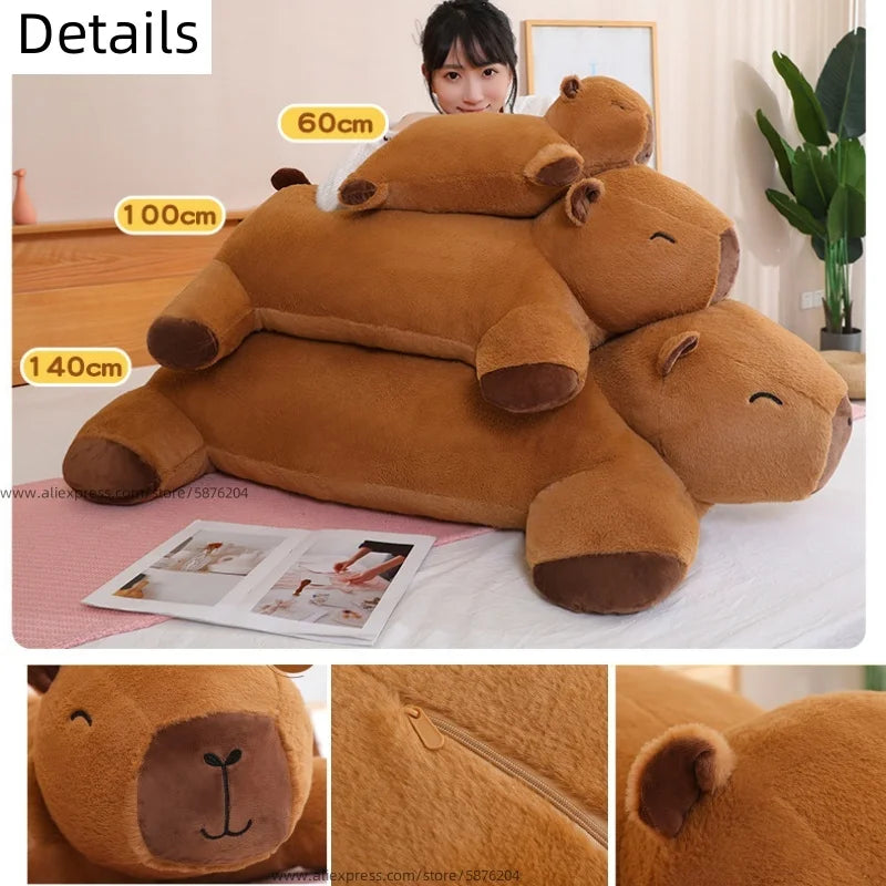 Huge Capybara Plush Shaped Pillow