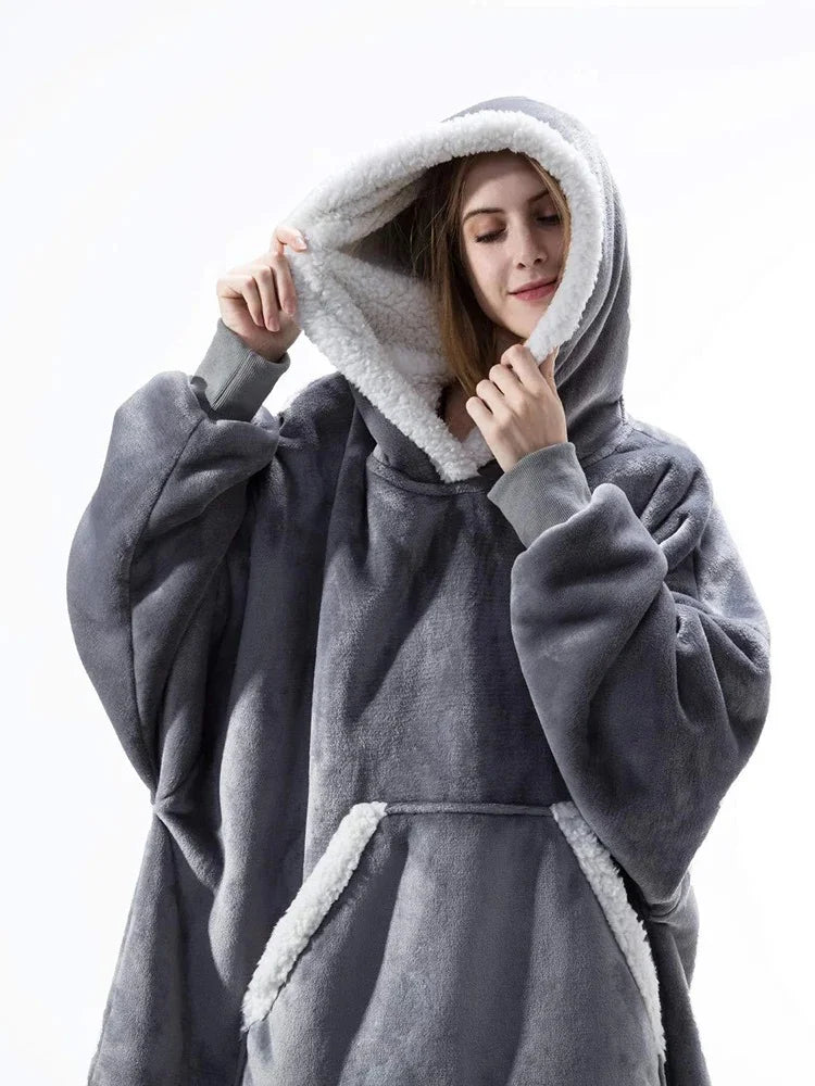 Hooded Blanket with Sleeves