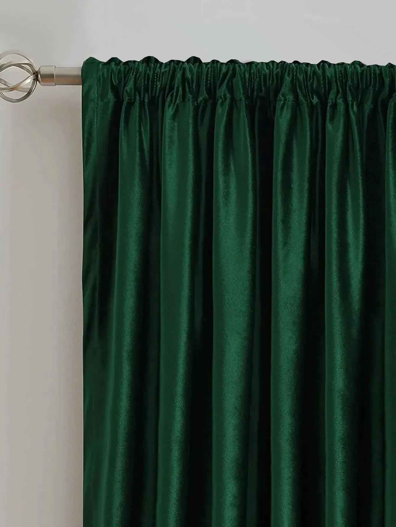 Velvet solid color bedroom curtains
