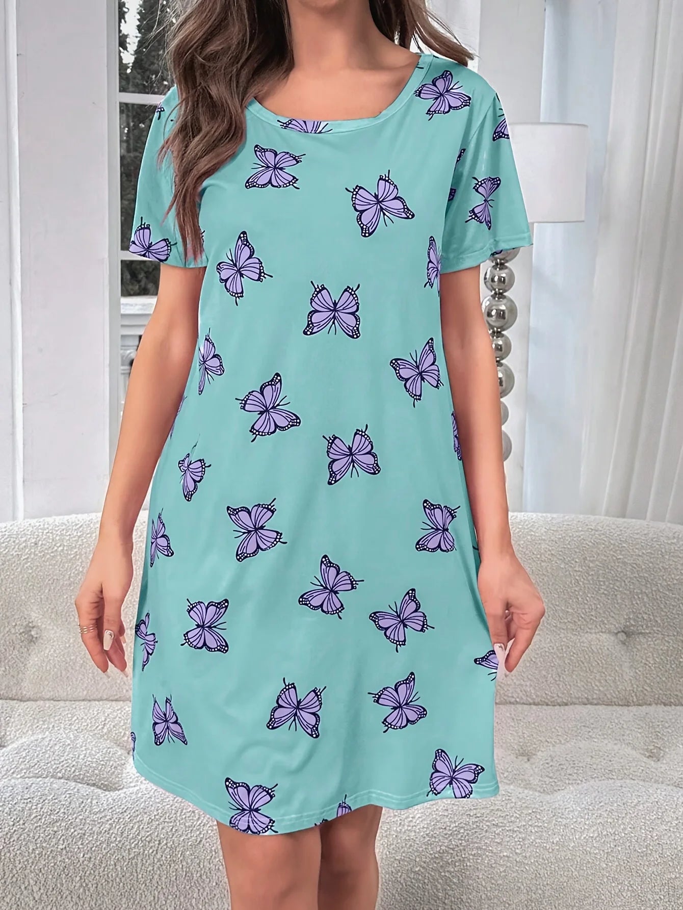 Casual Butterfly Printed Pajamas
