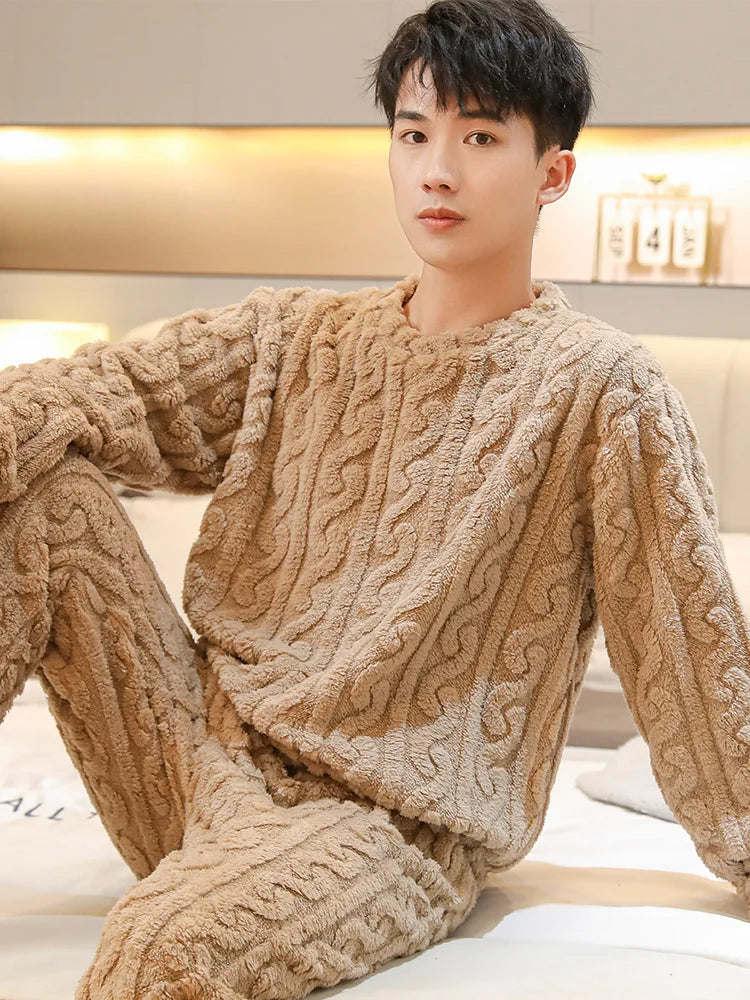 Coral Fleece Pajamas Men's
