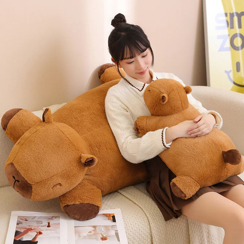 Huge Capybara Plush Shaped Pillow