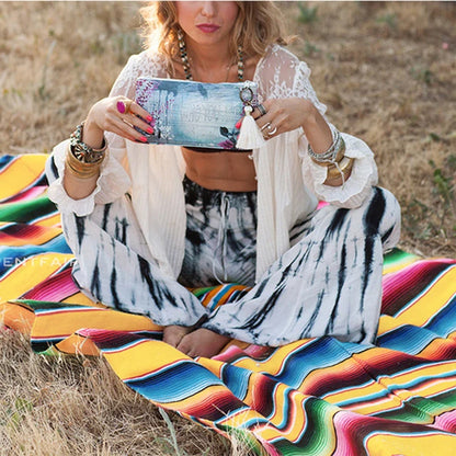 Bohemian style beach blanket