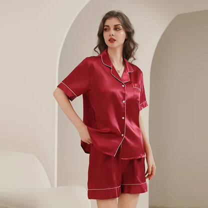 Women's Silk Pajamas Two-Piece Set
