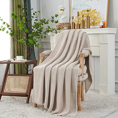 Knitted Blanket Chunky Throw Blanket