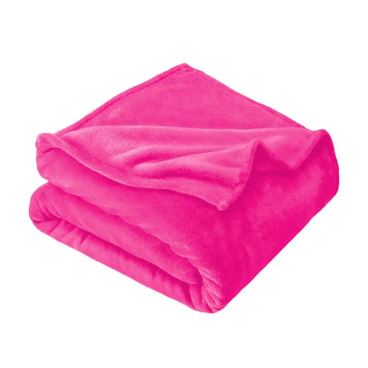 Pure color thick fleece blanket