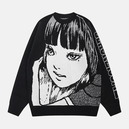 Oversized Anime Graffiti Vintage Sweater