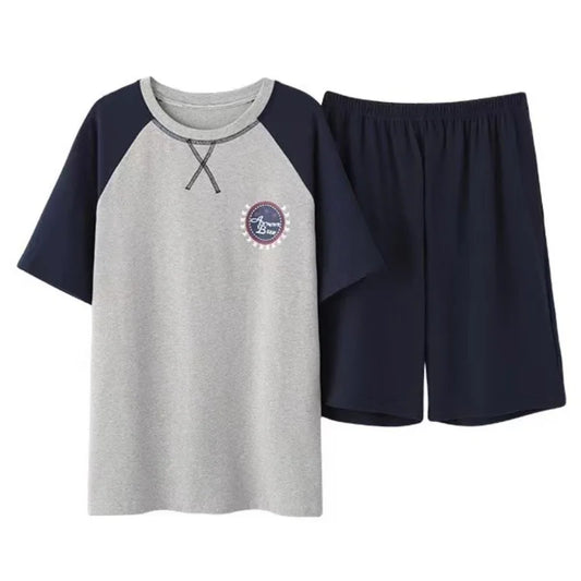 Cotton Men's Pajama Top and Pants