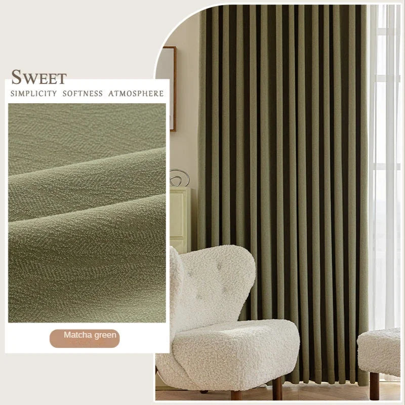 Modern Chenille Living Room Curtains