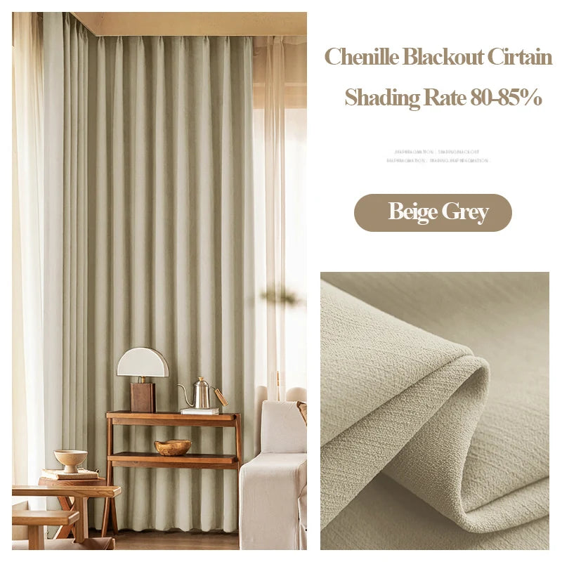 Solid Blackout Curtain for Bedroom