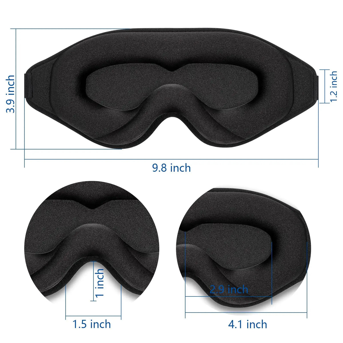 Blackout Sleep Mask with Memory Foam