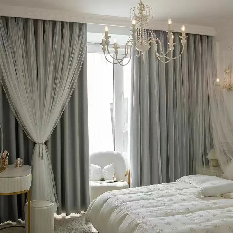 Cloth Gauze Integrated Curtain Modern