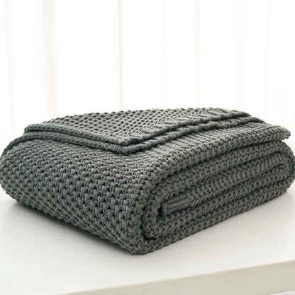 Knitted Blanket Chunky Throw Blanket