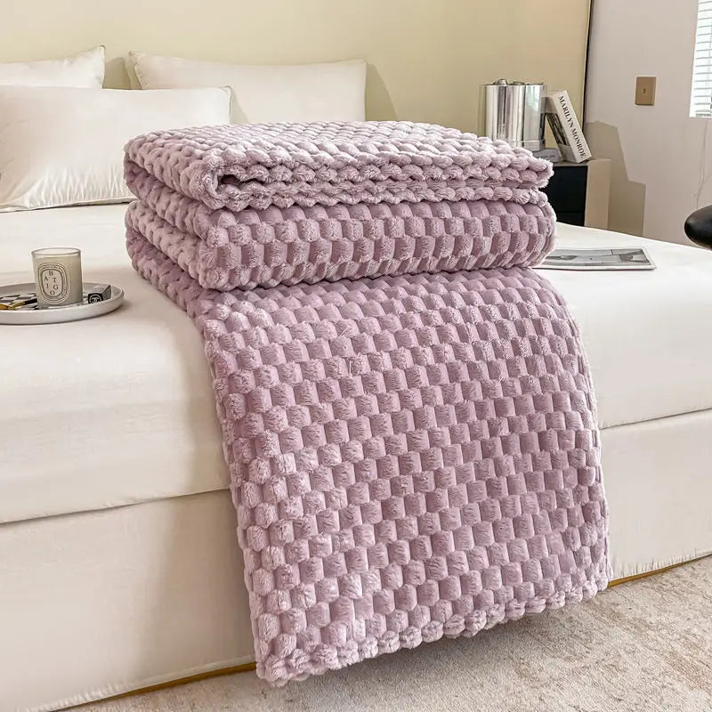 Plaid Jacquard Coral Fleece Blankets