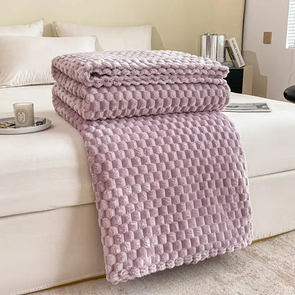 Plaid Jacquard Coral Fleece Blankets