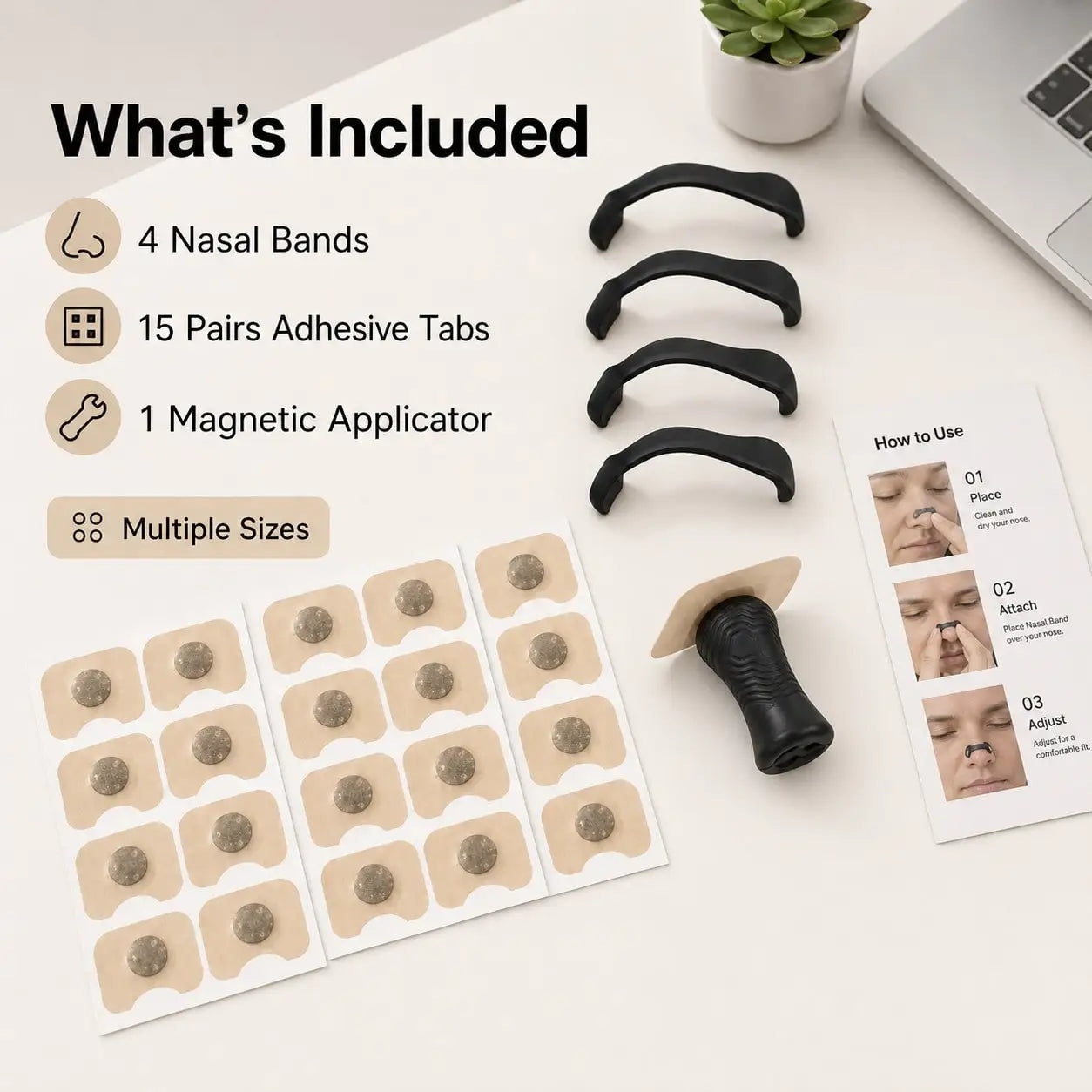 30pcs Square Nose Strips & 4pcs Nose Clips