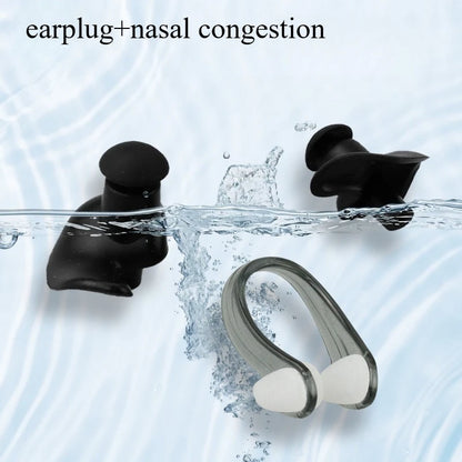 Swimming Silicone Earplugs Nose Clip Set