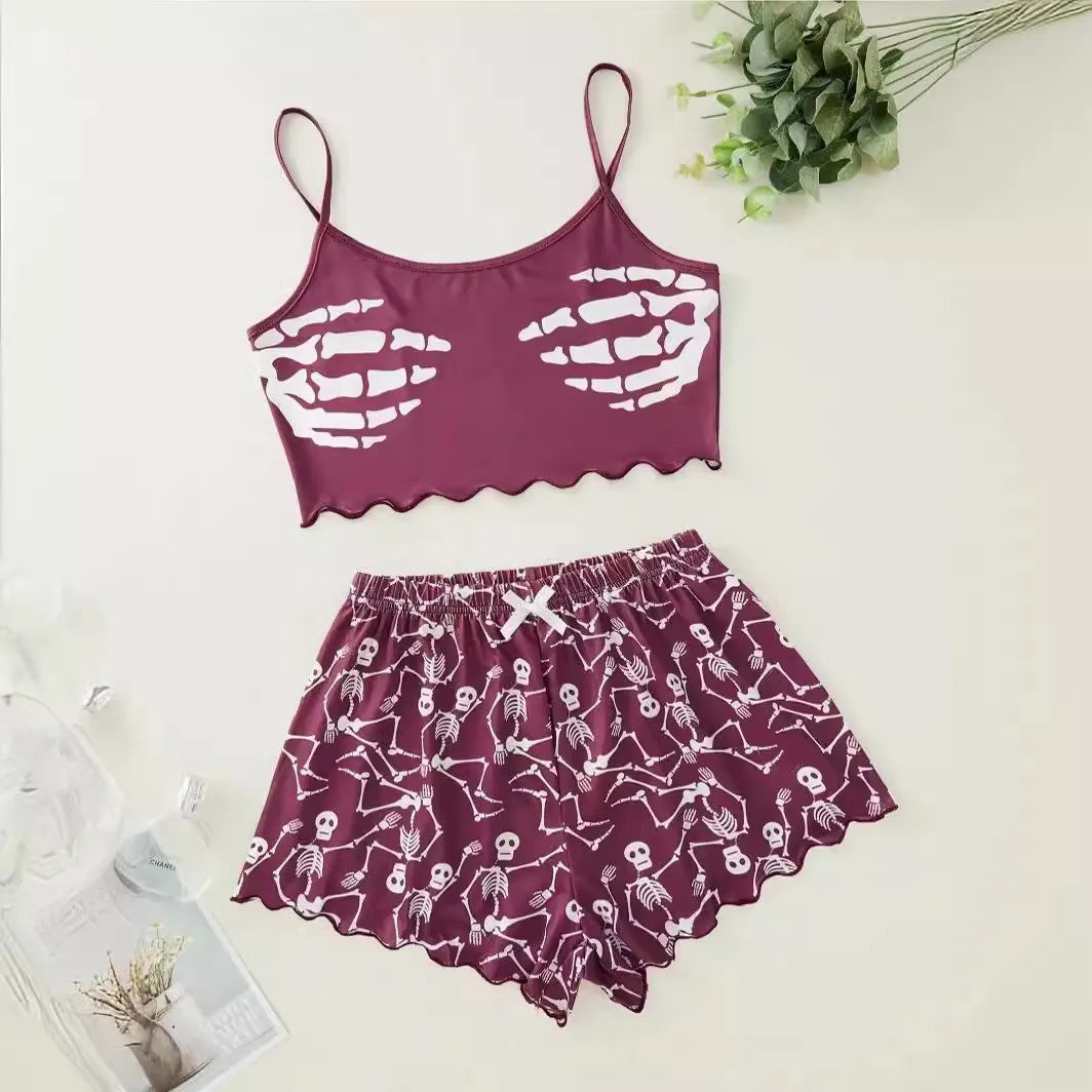 Halloween Womens Two Set Pajamas